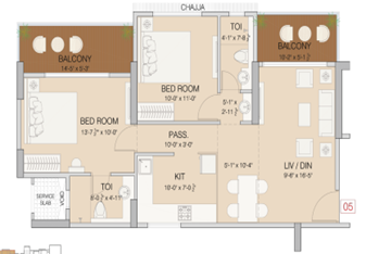Ruparel Mulund East 2BHK Plan